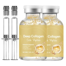 Deep Collagen Cream In Serum - Deep Collagen Silk Peptide Intensive Lifting Ampoule Serum for Face Tightening and Lifting, Face Serums for Women 1.7fl.Oz/50ml (2 Pcs)