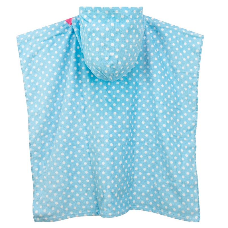 Harry Bear Girls Towel Poncho Flamingo Blue One Size