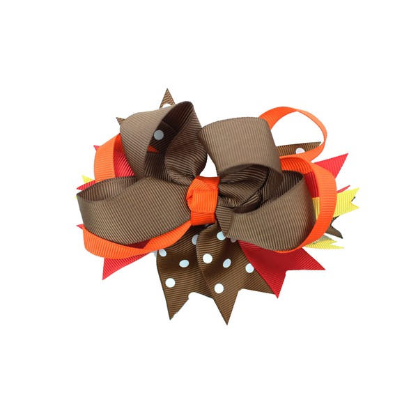 juDanzy Large Thanksgiving Hair Bow Clip for Girls