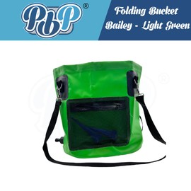 PBP Bailey 30 Litre Folding Utility Bucket with Quick Hose Connector (Light Green)