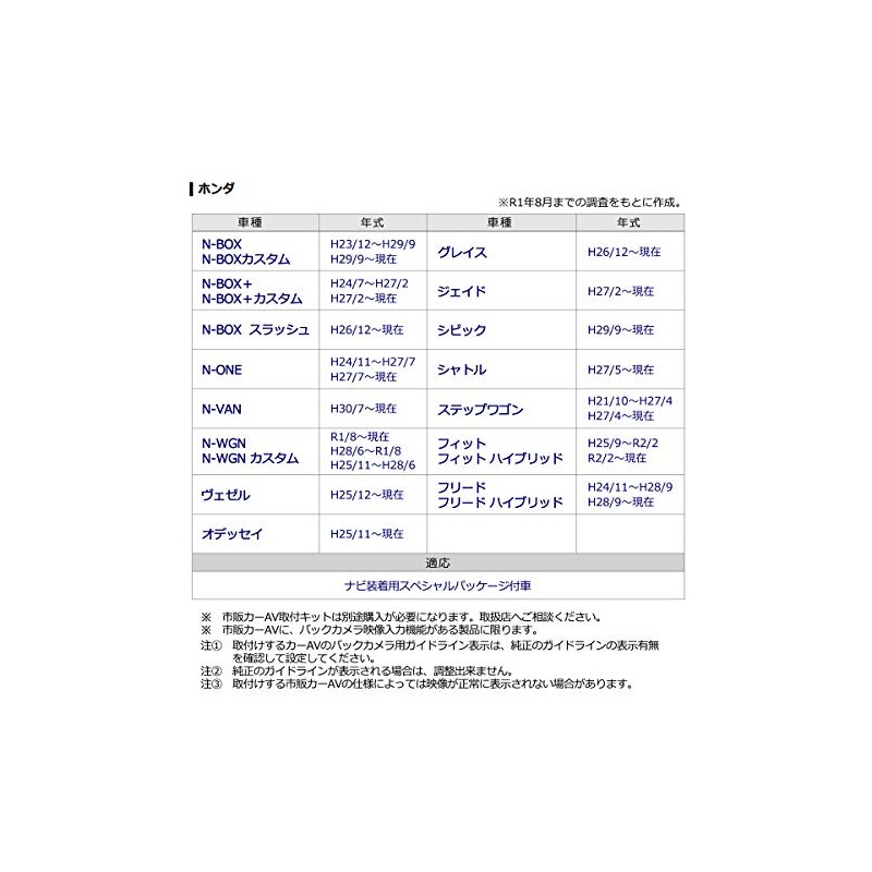 mono Honda Car Back Camera Converter Adapter Connect Genuine Rear