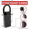 KUAFU 2 Pcs Adjustable Trailer Stake Pocket D Ring 5400LBS/