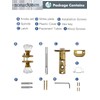 SORWDUERM 1 Pack Crystal Knobs Antique Brass Door Knob Interior