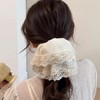 Jseng 2PCS Extra Large Lace Scrunchies for Hair, Korea Lace