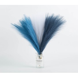 EVODIS Faux Pampas Grass, 18"/45cm Artificial Pampas Grass Fluffy 6 Stem pompous Grass Flower Arrangement for Boho Home Wedding Decoration