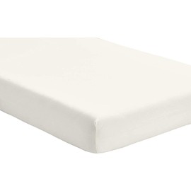 Dudu N Girlie Cotton Jersey Crib Bed Fitted Sheets, 40 cm x 90 cm, 2-Piece, Cream/Blue