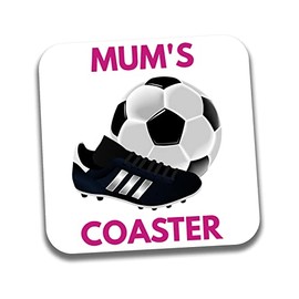 AK Giftshop Mum's Football Themed Coaster Mothers Day Birthday Mum Gift