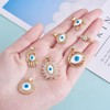 COGCHARGER Pack of 10 Genuine 18K Gold-Plated Evil Eye Charms