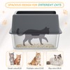 Stainless Steel cat Litter Box, Covered Metal Litter Box, cat