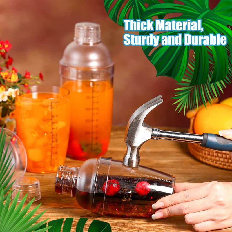 Lallisa 12 Pcs Plastic Cocktail Shaker Drink Mixer with Scales