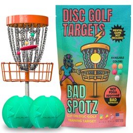 Disc Golf Putting Target for Training Improved Putt Accuracy | Makes a Great Disc Golf Accessory and Easily Clips onto Basket Chains | Green, 2PK
