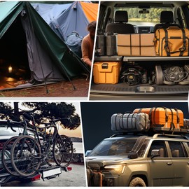 moinkerin Tensioning Elastic Straps with Hooks, 10 Pieces, 30 cm/60 cm/100 cm Expander Durable Tensioning Rubber for Securing Luggage, Pannier Racks, Camps, Motorcycles, Tarpaulins