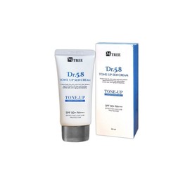 Emtree Dr.5.8 Tone-Up Sun Cream (Tone-Up Sun Cream, a silky application of sunscreen without white cast that does not irritate the eyes) 2 hospital mask packs + free basic sample paper / 엠트리 Dr.5.8 톤업 선크림(톤업선크림 눈시림없는 백탁현상없는 선크림 실키한발림) 병원용마스크팩2매+기초샘플지증정