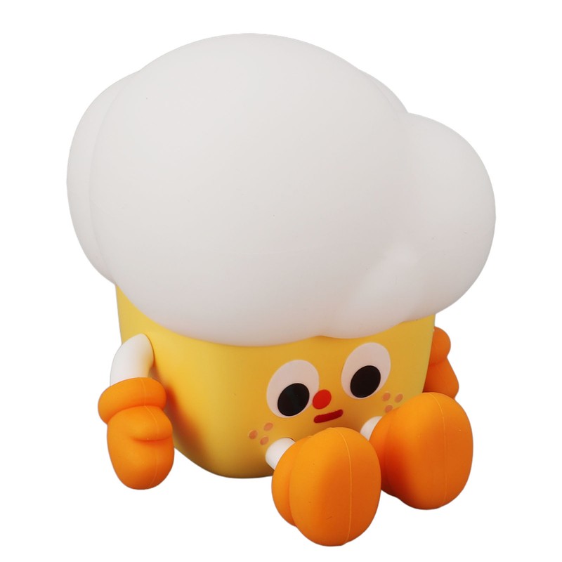 Cute Popcorn Night Light Silicone Nursery Night Light 3 Levels