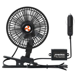 12 Volt Oscillating Fan, Portable Car Fan Wide-Bound Cooling Ventilation, Car DC Clip Fan, Truck, RV, Automotive 12v Fan