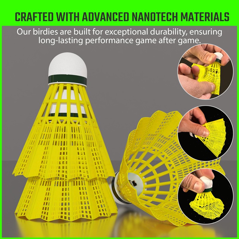 EAGLES LED Badminton Shuttlecocks - 5 Pack Lighting Birdies