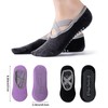 GWAWG Yoga Socks,5 Pairs Non-Slip Pilates Socks with Straps,Barre Socks,for