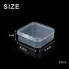 Aoktorkit 5PCS Square Transparent Plastic Organizer;6.4 * 6.4 * 2cm