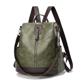 Wishliker Women's Backpack, Anti-Theft, Waterproof, Multifunctional School Bags, H-dark green, Einheitsgröße