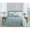 Blythease Oversized King Bedspread, Jacquard Matelasse Damask Pattern Design, Lightweight,