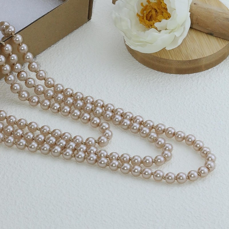 Long Pearl Necklaces for Women 70" Pearl Necklace Chunky Bead