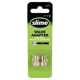 Slime Bicycle Tire Valve Adapter Presta to Schrader (Standard)