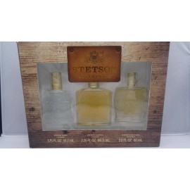 Stetson Cologne 3 Pc Gift set Original 2.25 oz, Fresh 1.75 oz  Rich Suede 2.0 oz