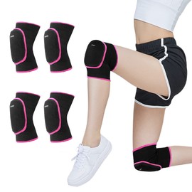 EULANT 2 Pairs Volleyball Knee Pads,Soft Sports Knee Protectors for Dance Wrestling Artistic Gymnastics Skating Rugby Scooter,Also Work as Elbow Pads