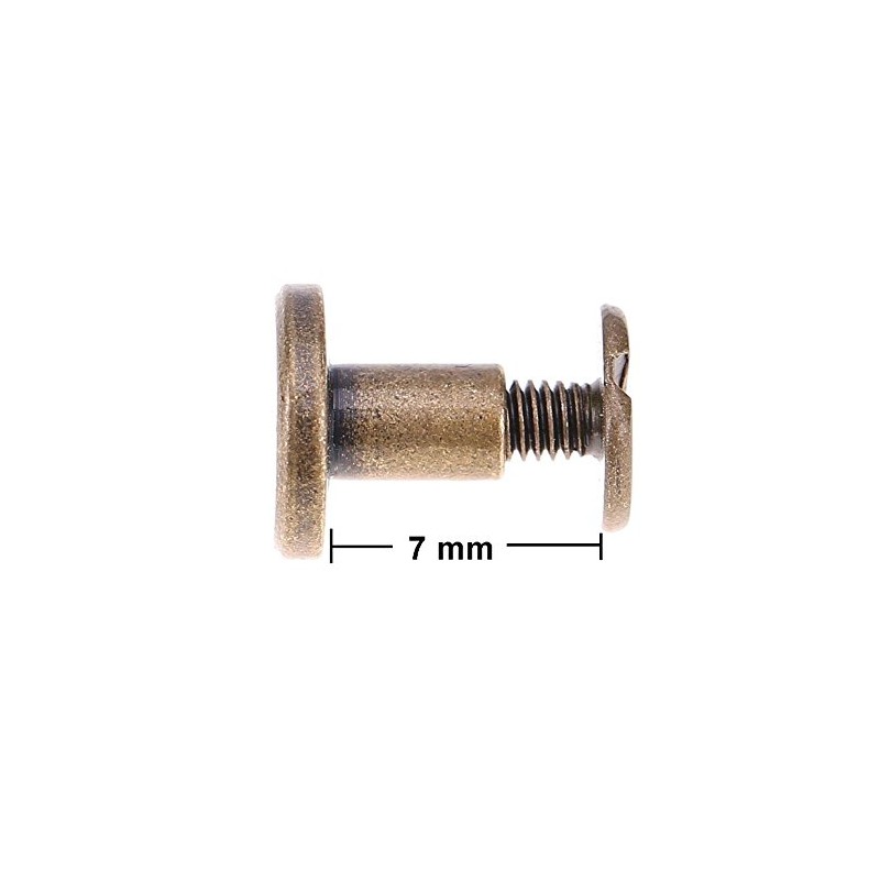 HAND® 20 Sets of Antique Brass Tone Copper Binding Screws