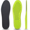インソール 足臭い対策、足の消臭、通気性、防臭、吸汗性、衝撃吸収、柔らかい、ソフト、汗吸収、中敷き、靴底、立ち仕事用、疲れない靴、レディース、メンズ、スポーツ、バスケ用、男女兼用 (ブラック/グリーン, L(26.5-27cm)) オリジナルポケットティッシュ付き