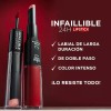 L'oréal Paris Lipstick Infallible 24hr X3 Dos Pasos Acabado Brillo