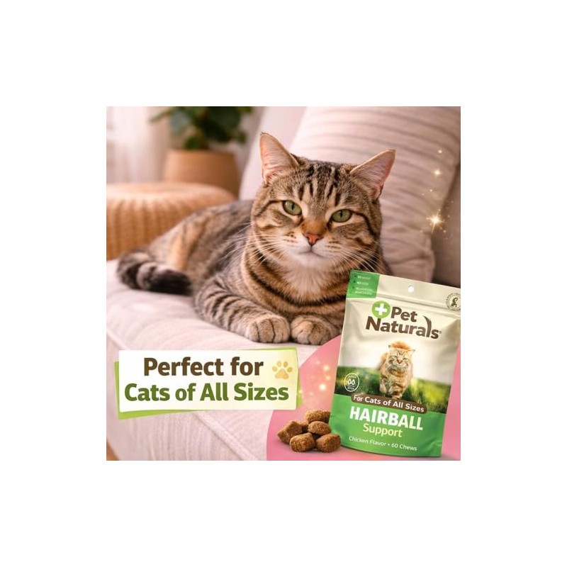 Suplemento Gatos Hairball Chew Control Bolas de Pelo y Salud