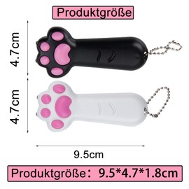 GERUI 2 stück nteraktives Katzenspielzeug, 5 Muster, Katzenkrallenförmiges Beleuchtungsspielzeug, interaktives Spielzeug Schlüsselanhänger Haustier Trainingsgerät （2-teiliges Set）