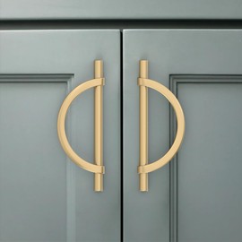 Amerdeco 10 Pack Champagne Bronze Cabinet Pulls 5 Inch(128MM) Hole Centers Kitchen Cabinet Handles Hardware Kitchen Handles for Cabinets Cupboard Handles Drawer Pulls