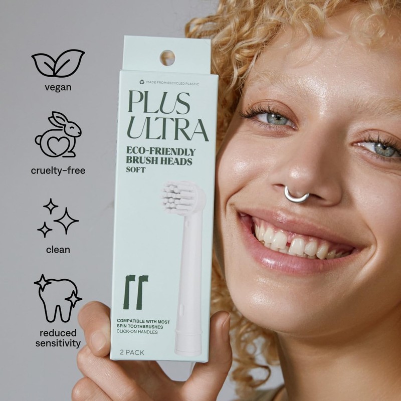 PLUS ULTRA Eco-Friendly Oral-B Compatible Electric Toothbrush Replacement Heads -