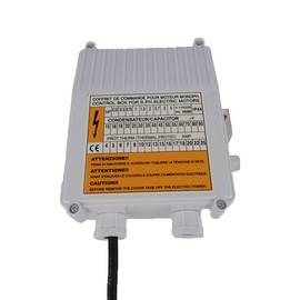 ZYIY Well Pump Control Box,Submersible Pump Parts Switch Controller Box 1.5KW 2HP Water Pump Accessories Controller Box 80uf 25A Capacitor Starter for Deep Well Pump, External Control Box