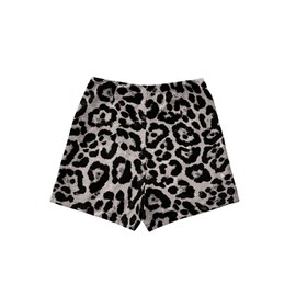 GORGLITTER Women's Leopard Twist Front Wrap Skorts High Waisted Straight Leg Casual Skirts Grey S