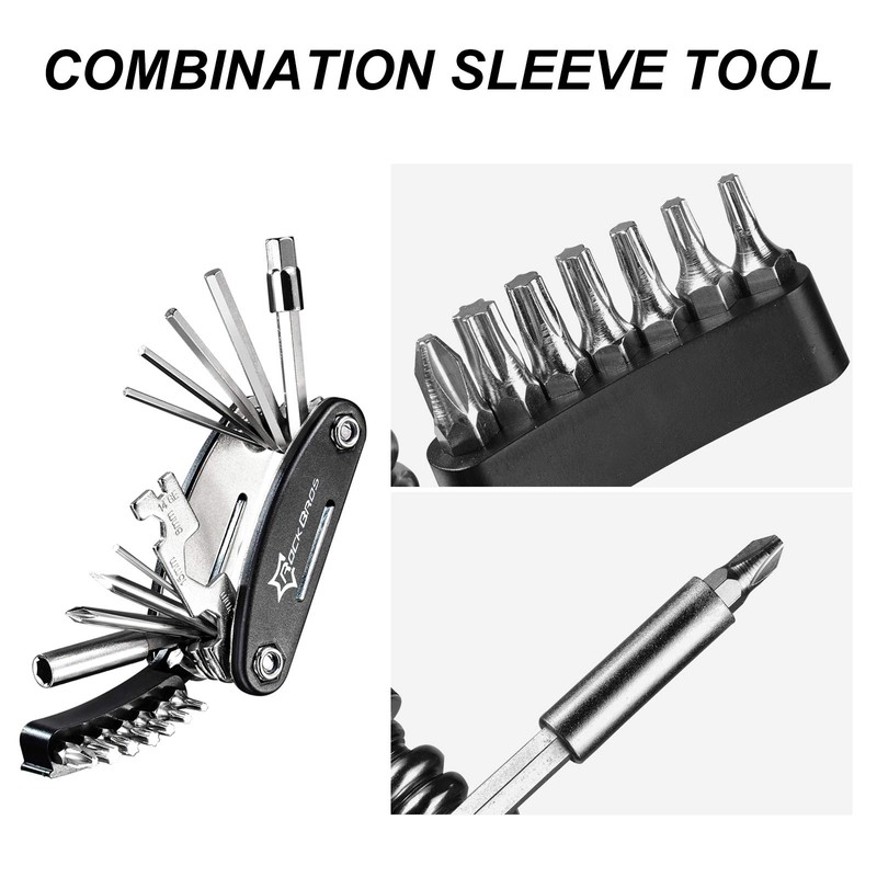 ROCKBROS Bicycle Multitools 16-in-1 Bicycle Repair Tool Set Multifunctional Tool