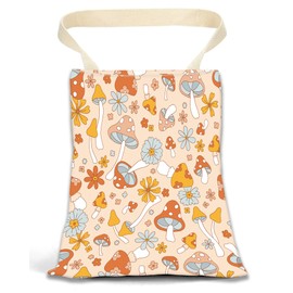 ANKVRP Car Garbage Can, Car Trash Bag, Car Garbage Bag, Hanging Car Trash Can for Car Accessories, Vehicle, Travelling, Camping, Cute Car Back Seat Organizer, Cute Boho Mushrooms