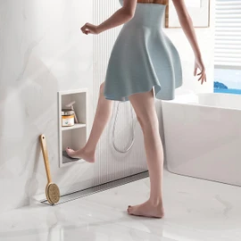 Qeke Shower Foot Rest for Shaving Legs, Matte White, 5.9" X 12.3"