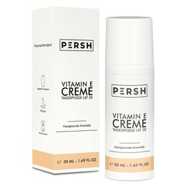 Vitamin E Day Cream SPF 30, 50 ml, Day Cream with Sun Protection Factor, Protects Against UVA, UVB, IR-A and Blue Light Rays, PERSH