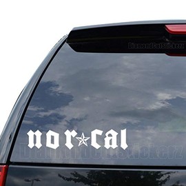 DiamondCutStickerz Norcal Northern California Decal Sticker Car Truck Motorcycle Window Bumper Laptop Wall Decor - Size (11 inch / 28 cm Wide) - Color (Gloss White)