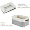 Small Storage Baskets 6 Pack Grey White Closet Organizers Foldable