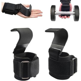 PENGYIP 1 Pair Fitness Weight Lifting Hooks, Weight Lifting Hooks with Non-Slip Rubber Coating Grip, Weightlifting Hooks Weightlifting Wrist Strap