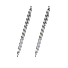 2PCS Tungsten Carbide Tip Scriber, Etching Engraving Pen with Clip, Engraving Pen Glass Ceramic Metal Sheet Engraver Scribe Tool Silver