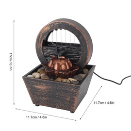 Tabletop Fountain, Indoor Waterfall Meditation Fountain, Desktop USB Water Fountain, Home Decor Soothing Sound Machine with LED Light, Zen Relaxation for Office, Living Room