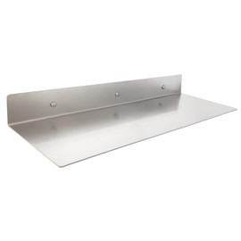 EADOT Brushed Nickel Stainless Steel Floating Shelves Wall Mounted Metal Wall Shelf (24 inch x 8 inch) Heavy Duty Picture/Photo/Plant Display Ledge, Linear Floating Shelf Modern Farmhouse Shelf