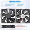 WDERAIR 120mm x 25mm DC High Performance 12V Waterproof Fan