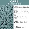 Voice7 Tasselled Duck Egg Round Bath Mat 100% Cotton, Non-Slip
