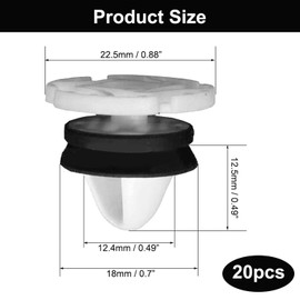 Bamyli 20 Pcs Interior Door Trim Panel Card Retainer Clips,Car Trim Clips Plastic Fasteners,for Peugeot 308 Citroen DS4 Renault Megane III & Laguna III 7703077476 9345ZN 1007928